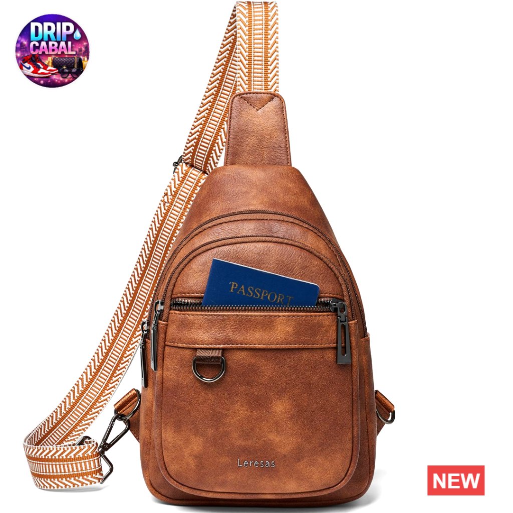 7l Vegan Leather Sling Bag Crossbody Fanny Pack Anti Theft Travel